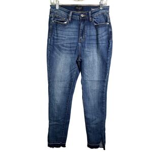 Judy Blue High Waist Skinny Jeans with Side Slit and Released Hem Size 9/29 Boho